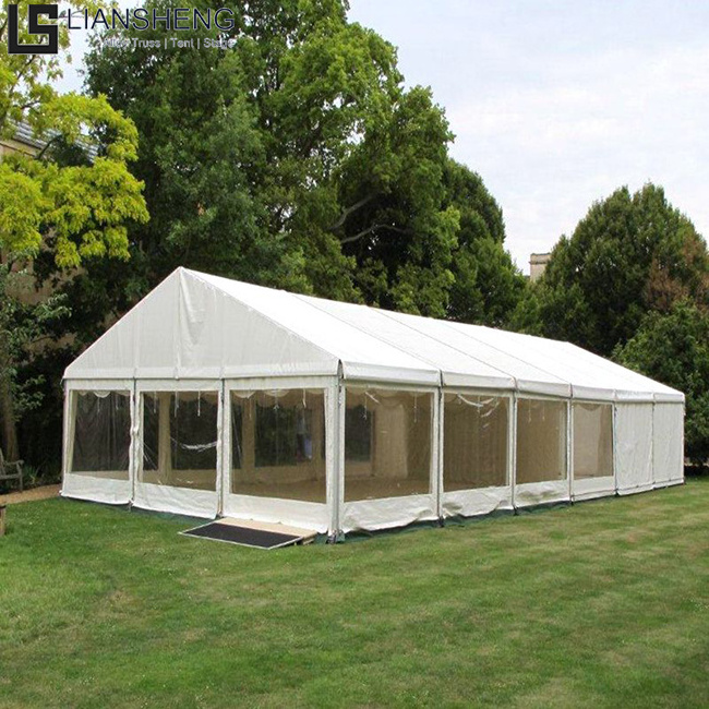 Customized Size Party Tent Easy Assemble Event Tent Long Span Aluminum Frame Wedding Tent with Roof Lining