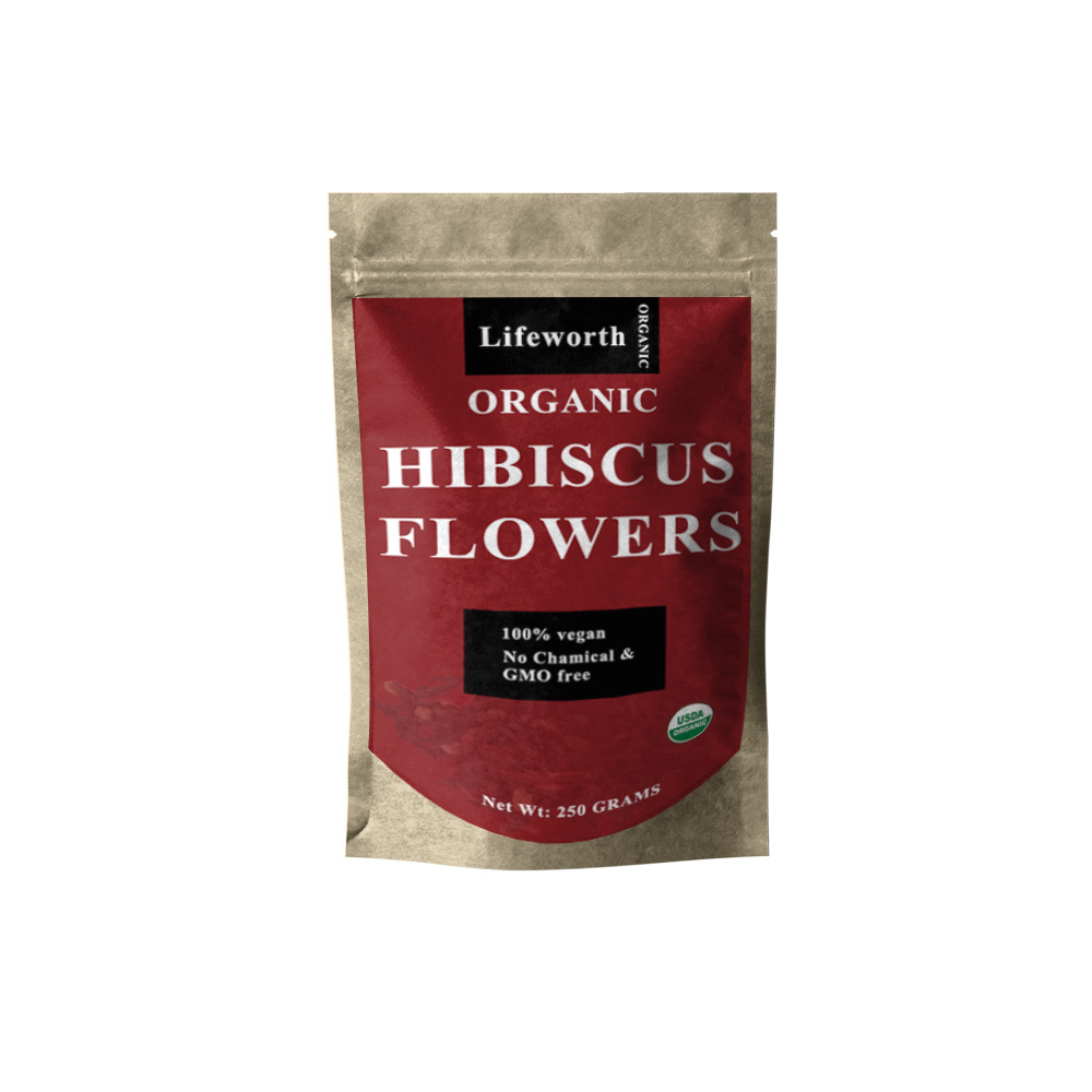 LIFEWORTH organic dried hibiscus flower tea