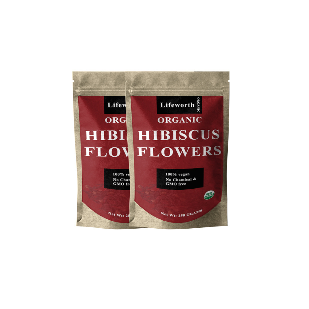 LIFEWORTH organic dried hibiscus flower tea