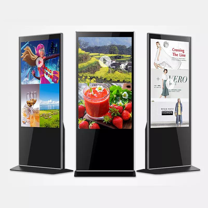 65 Inch Floor Stand LCD Touch Screen Totem Video Floor Stand Information Kiosk Digital Signage Kiosk Advertising Display Screen