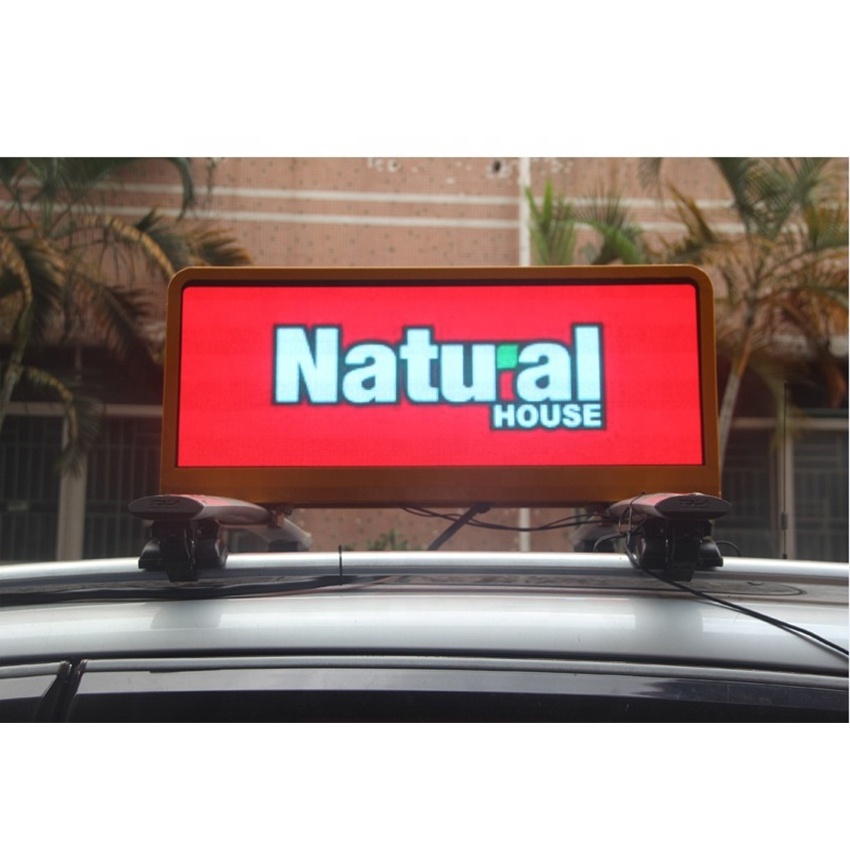 Double Sided Taxi Top Advertising P5mm 960x320mm LED display for Taxi, Taxi LED Sign