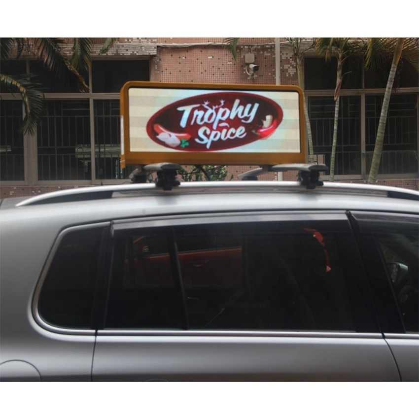 Double Sided Taxi Top Advertising P5mm 960x320mm LED display for Taxi, Taxi LED Sign