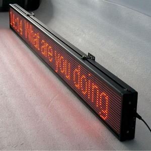 Programable scrolling led moving message sign single color P7.62 led display sign outdoor dot matrix Led display