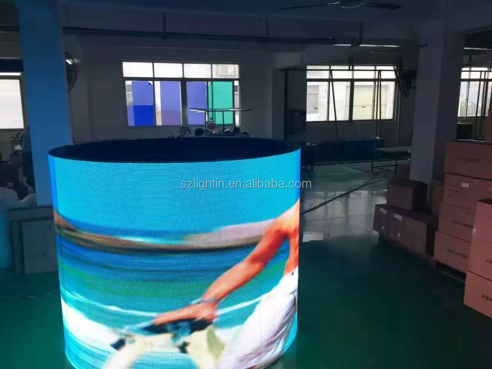 Hot Selling Rgb Indoor And Outdoor LED Curved Video Advertising Curtain Flexible Display LED Screen