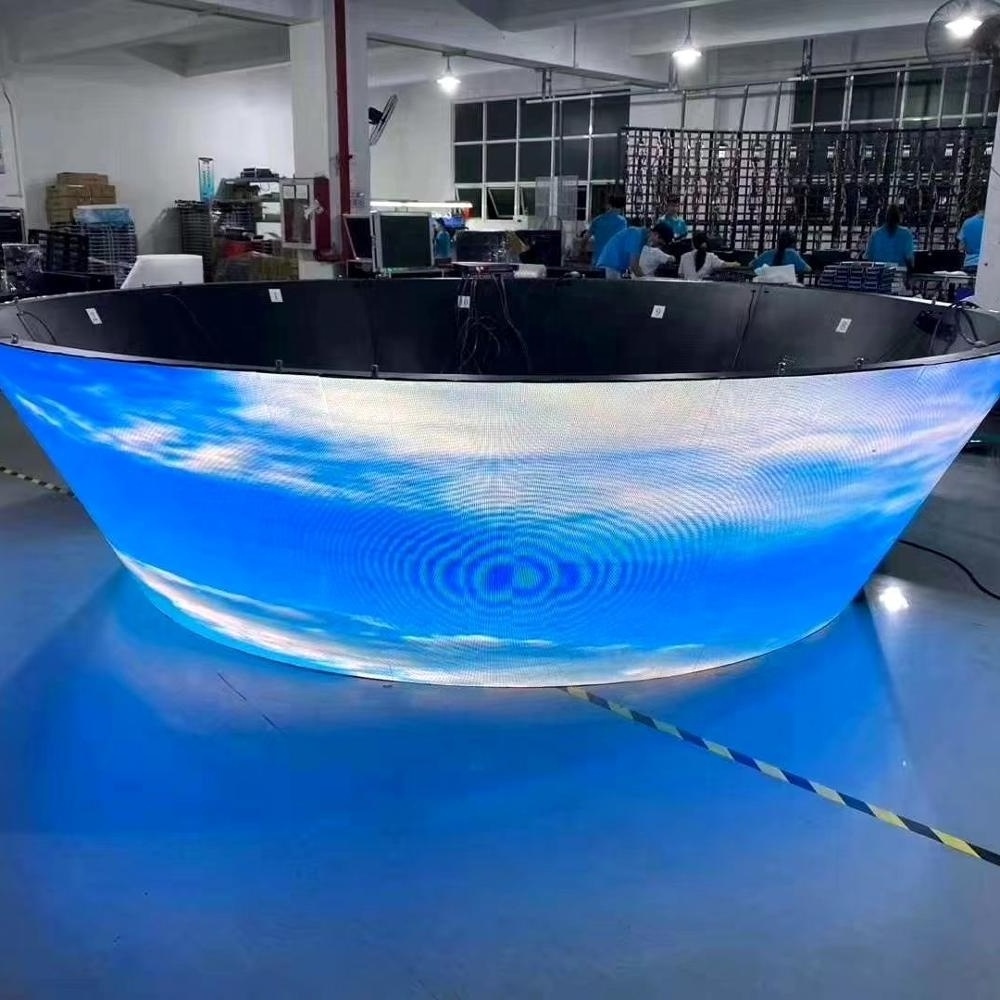 Hot Selling Rgb Indoor And Outdoor LED Curved Video Advertising Curtain Flexible Display LED Screen