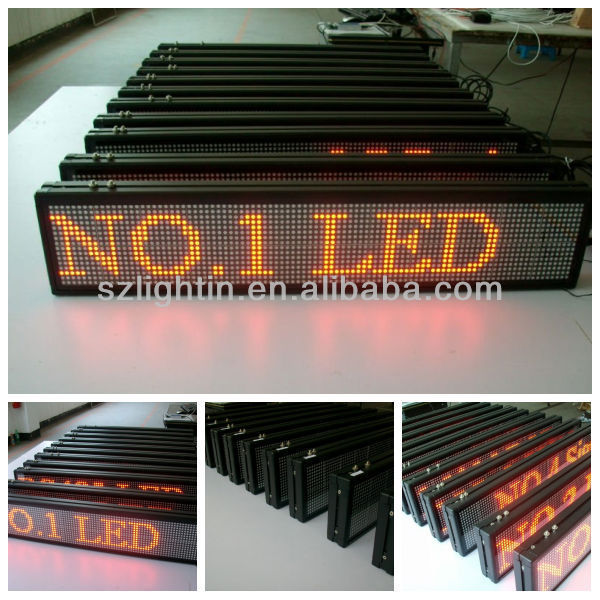 Programable scrolling led moving message sign single color P7.62 led display sign outdoor dot matrix Led display