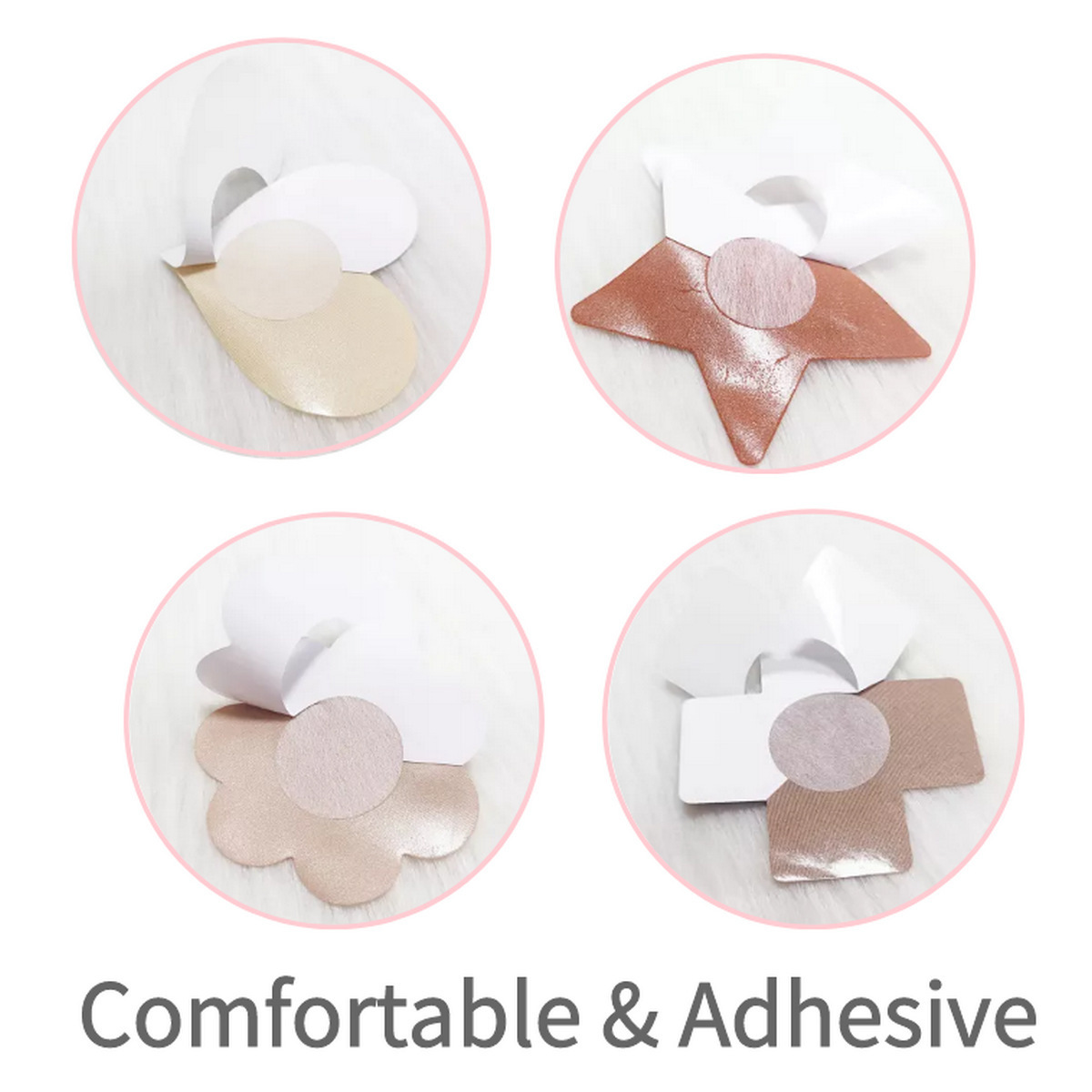 Skin tone series satin disposable breast patch brown self-adhesive dark coffee nipple patch cover intimates accessories