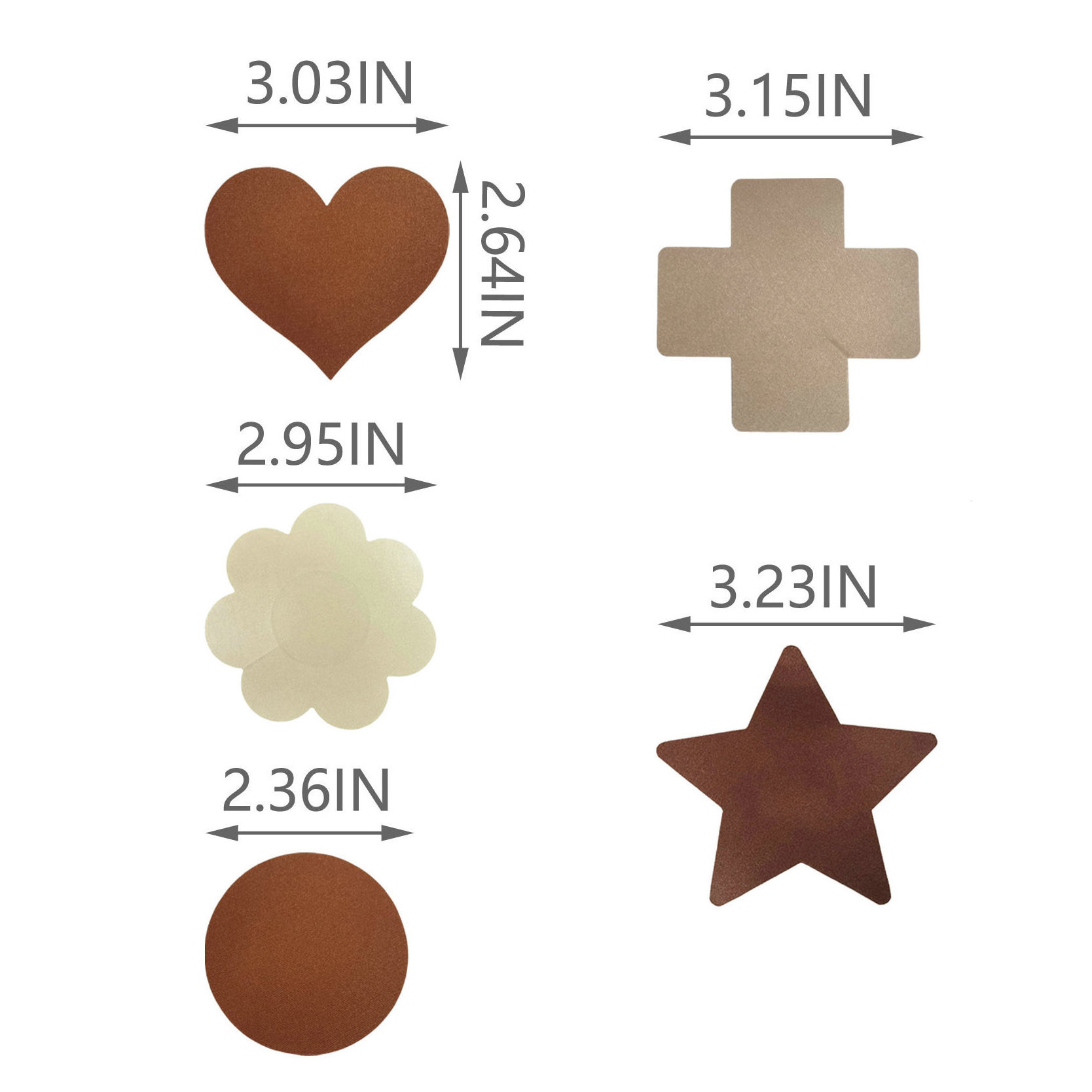 Skin tone series satin disposable breast patch brown self-adhesive dark coffee nipple patch cover intimates accessories