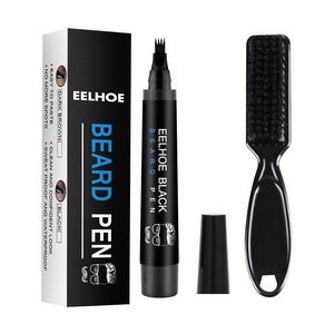 EELHOE Waterproof Beard Mustache Filler Pen and Brush Long Lasting Beard Pencil Filler For Men