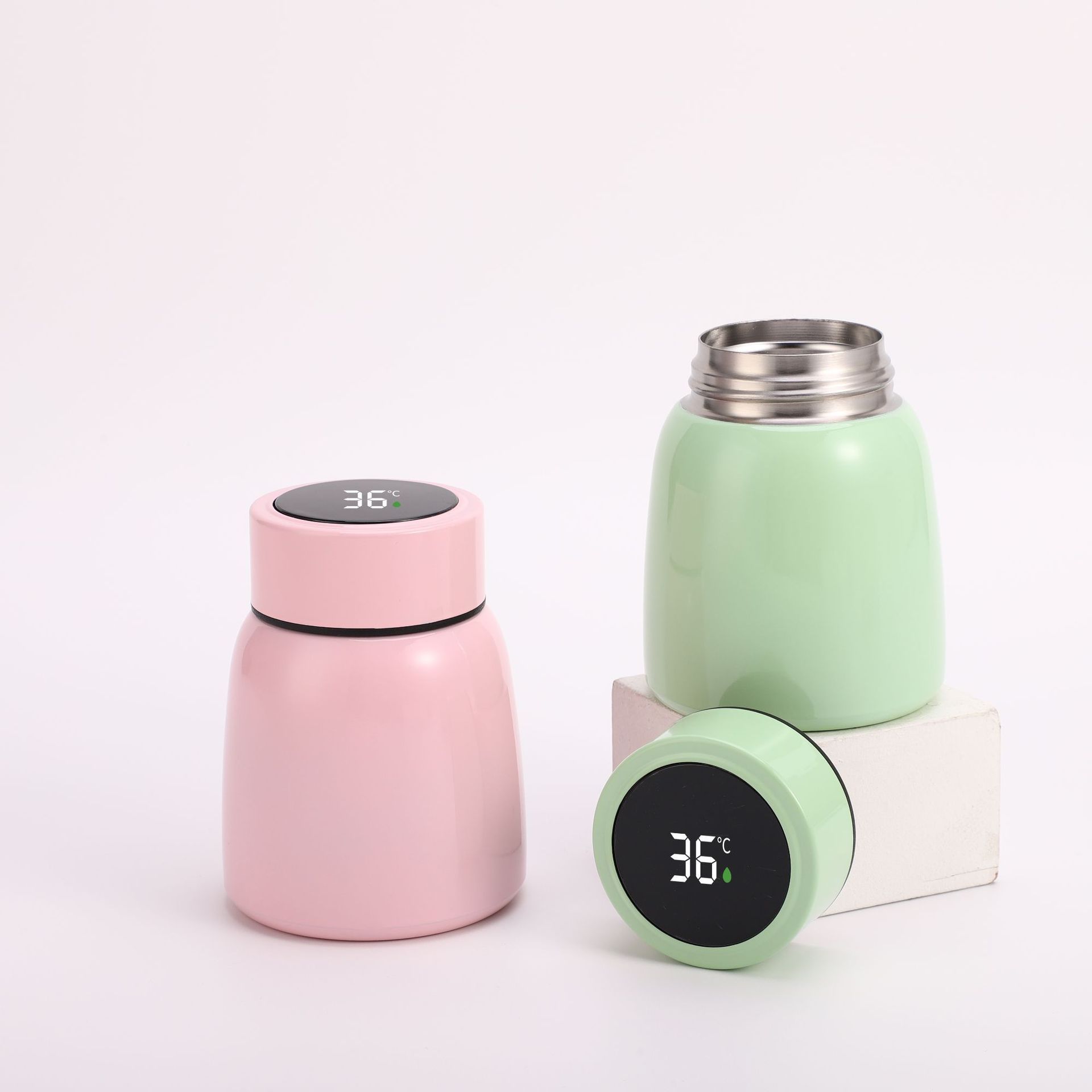 300ml Double Vacuum Braised Beaker with Thermal Insulation Portable Smart Temperature Control Cup