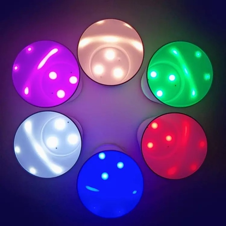 Wholesale 12oz 14oz Glow Cup Luminous Led Flashing Cup Reusable Plastic Led Light Cup For Party Bar Night Club