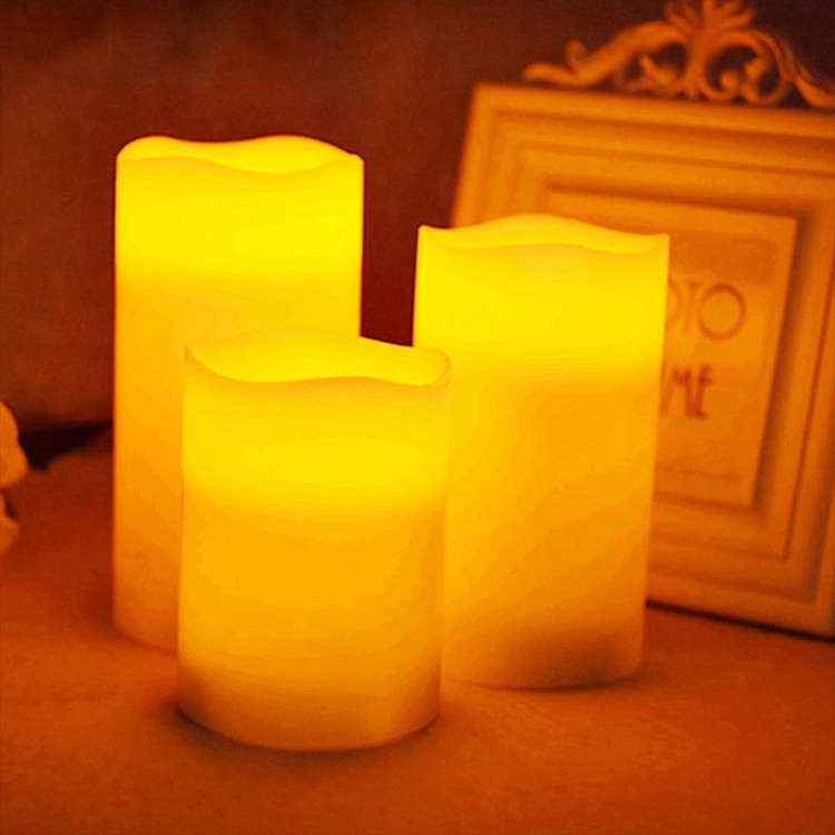 Flickering Moving Battery Operated Electric Tea Rechargeable Wax Remote Control flameless LED Candles