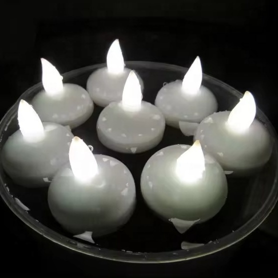 Wholesale Waterproof Flickering Flameless Floating Led Tea Light Candles For Christmas Party Pool