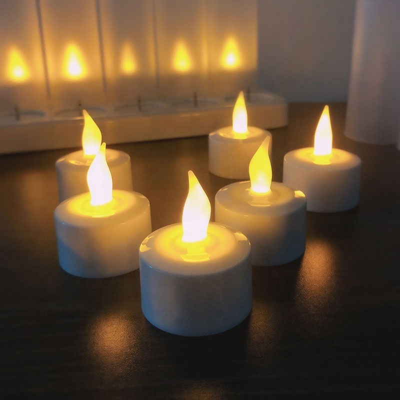 Pack12 Remote Flameless Battery Candles Plastic Mini Led Tea Candle Light