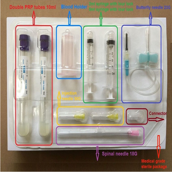 High quality PRP kit for PRP centrifuges platelet rich plasma prp kit