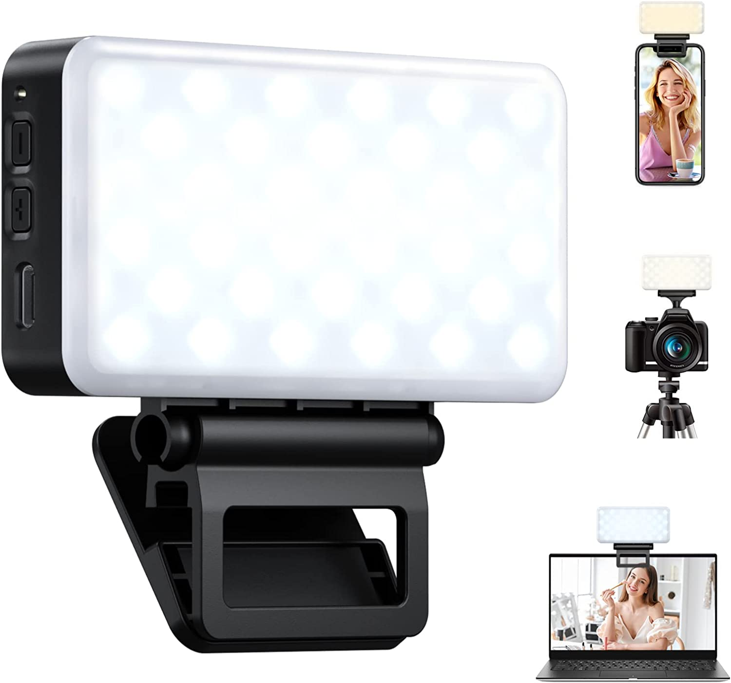 Hot selling mini portable built-in battery rechargeable photography light computer video mobile phone selfie LED  fill light