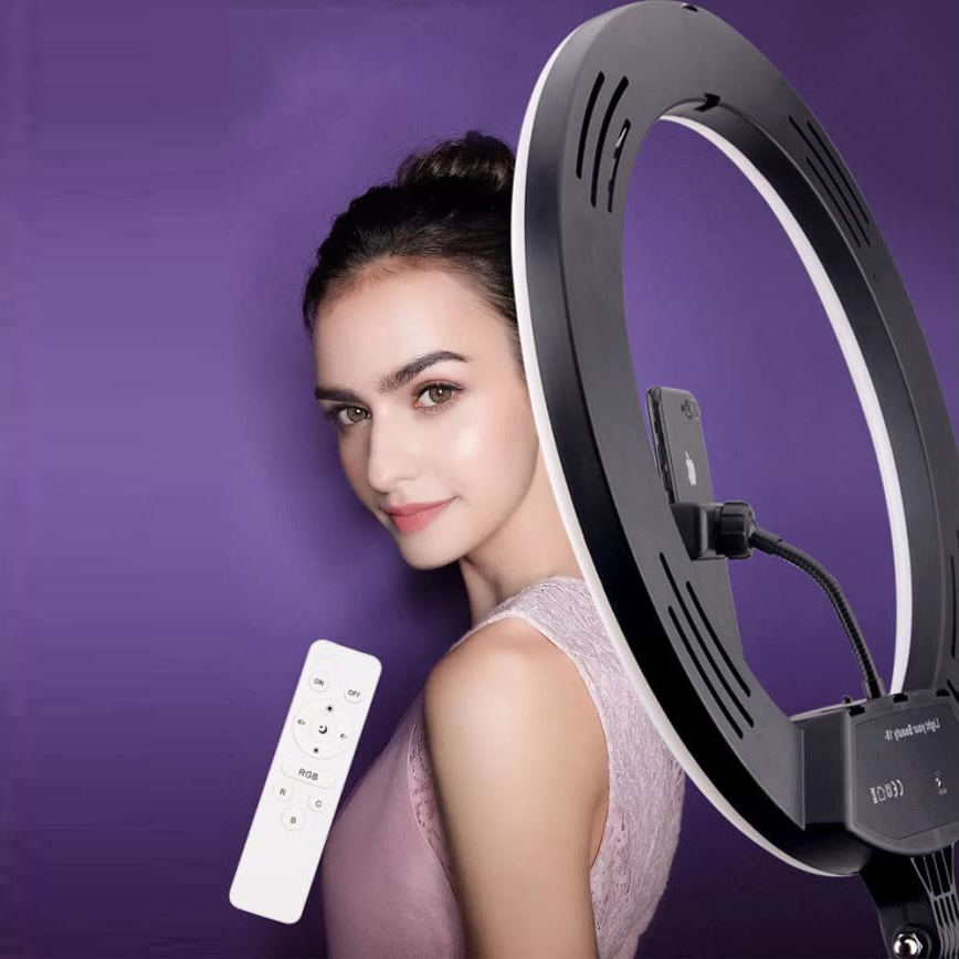 Hot selling 22-inch with tripod professional light LED fill light selfie photography flash ring light