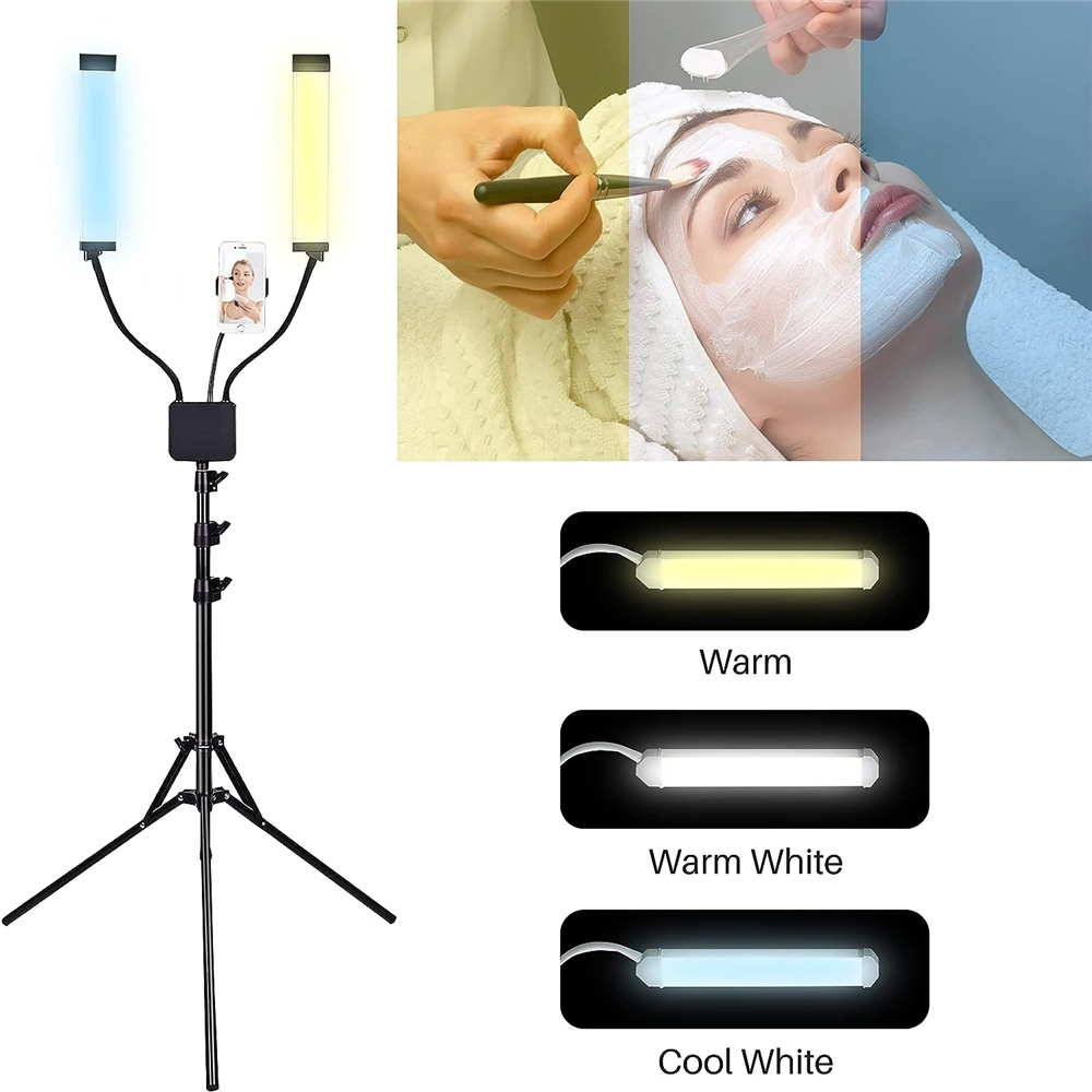 LED Photography Lighting Double Arm Light for Eyelash Extension Beauty Enhancement Photography Led Ring Light Beauty Salon