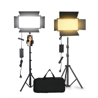 U800 LED video lights dimmable ring light with tripod stand studio Makeup  photo studio camera light