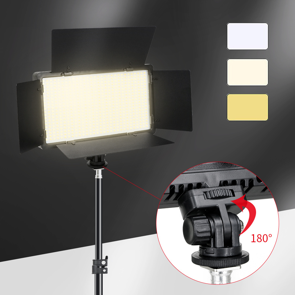 U800 LED video lights dimmable ring light with tripod stand studio Makeup  photo studio camera light