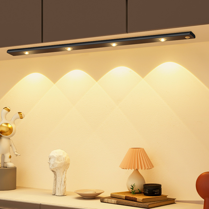 Portable LED Under Cabinet Lights 40cm Motion Sensor Slim Linear Spotlight for  Counter Wardrobe Kitchen