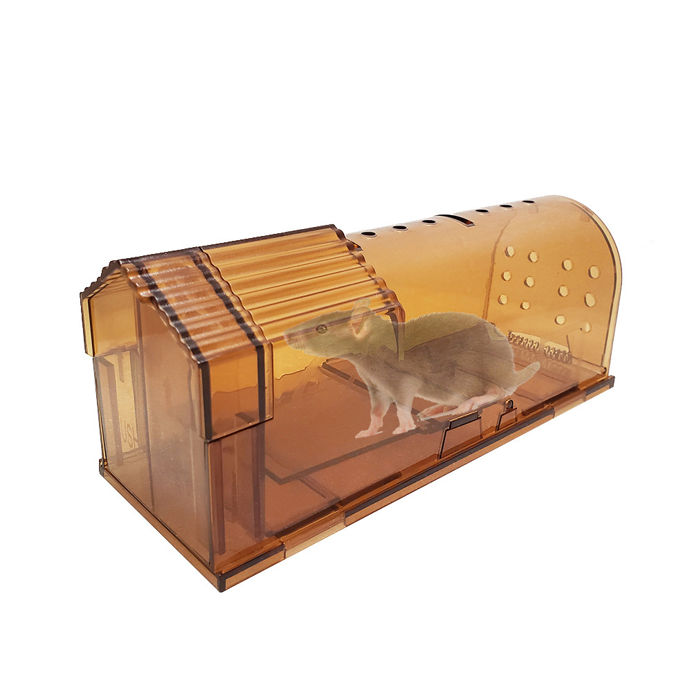 Plastic 20.3cm humane mousetrap catch cage box live rat trap no kill animal friendly large mouse trap