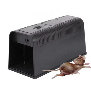 Plastic 5000V electric rodent trapper reusable rat kill trap black large electronic mouse killer