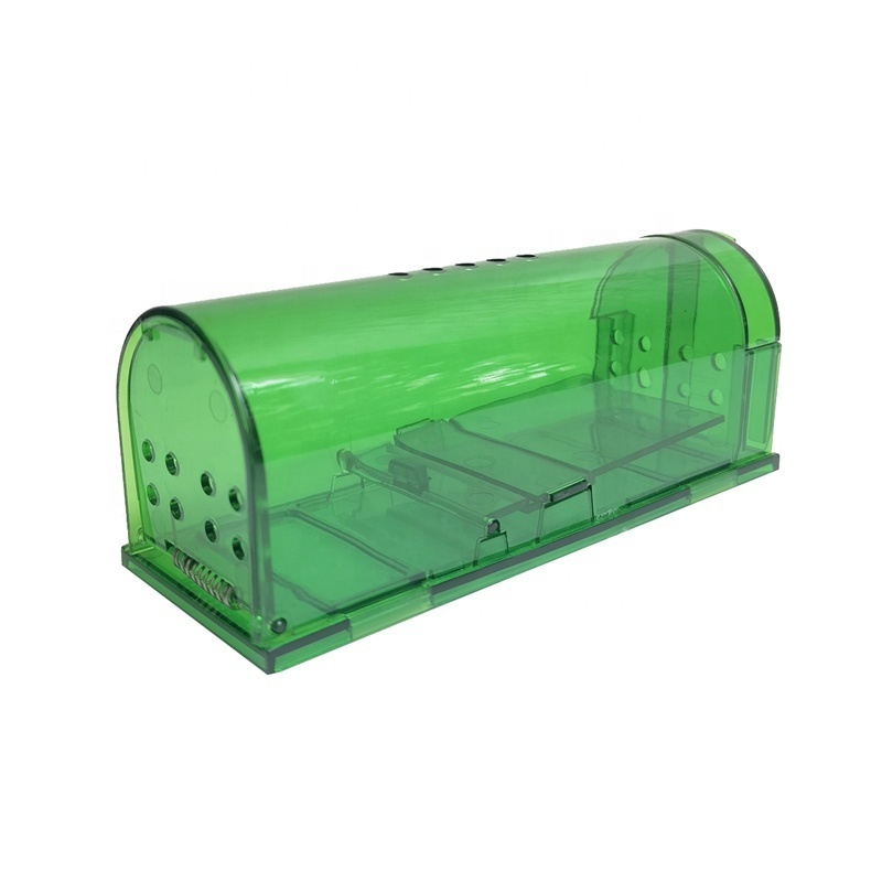 Plastic reusable humane no kill large mouse trap green rat repellent rodent trap cage