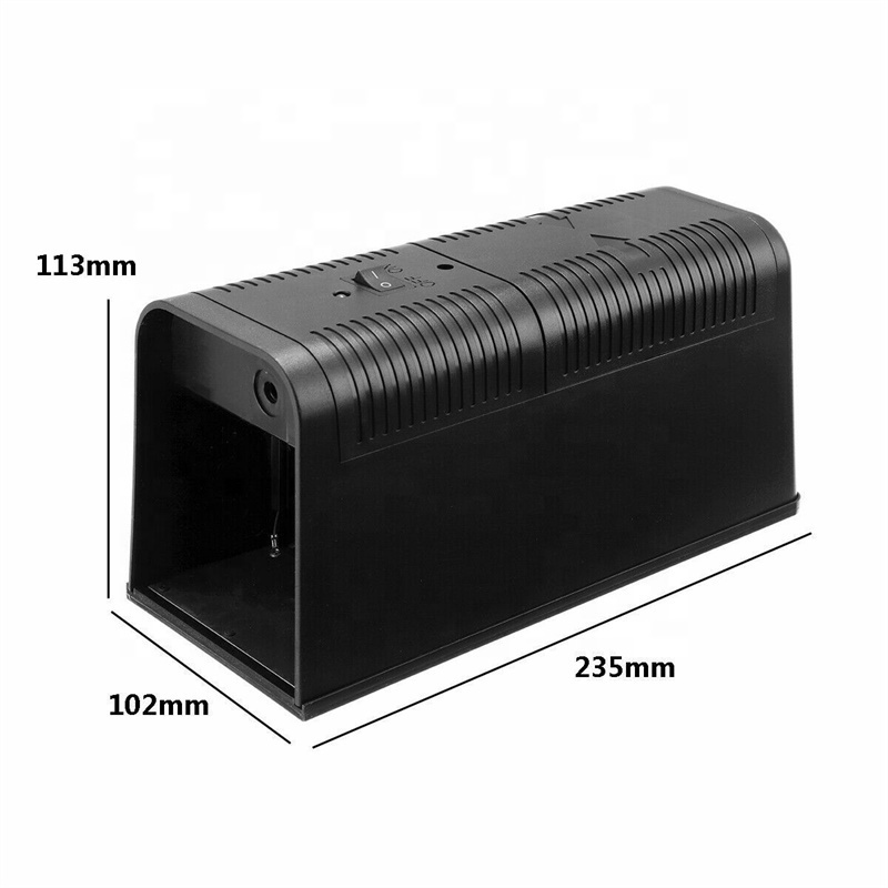 Plastic 5000V electric rodent trapper reusable rat kill trap black large electronic mouse killer