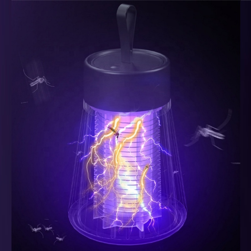 USB rechargeable 2000mAh uv light fly killer traps outdoor electric shock mosquito killer lamp