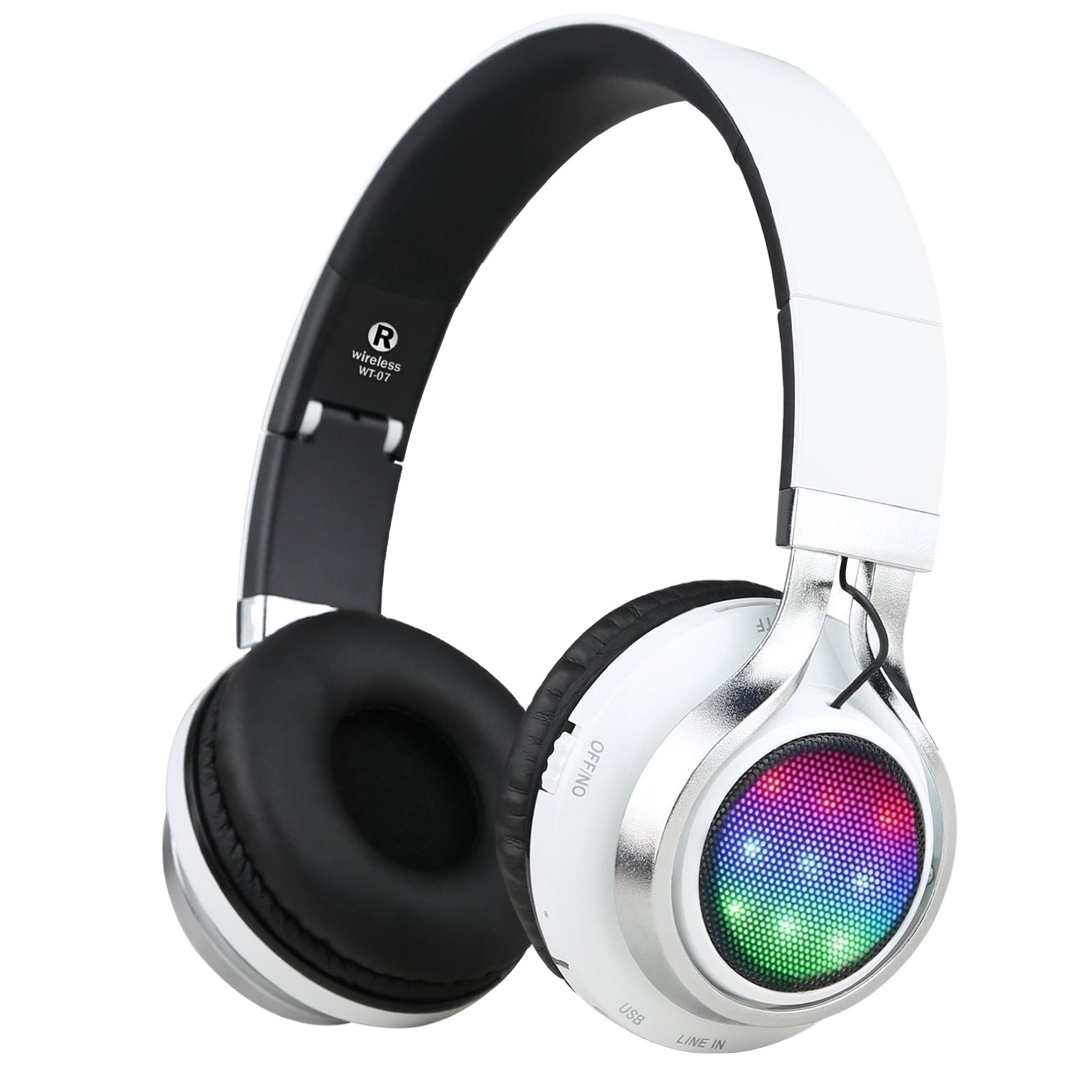 OEM LED stereo wireless bt super bass ANC HIFI sound headphone with active noise cancelling headphones