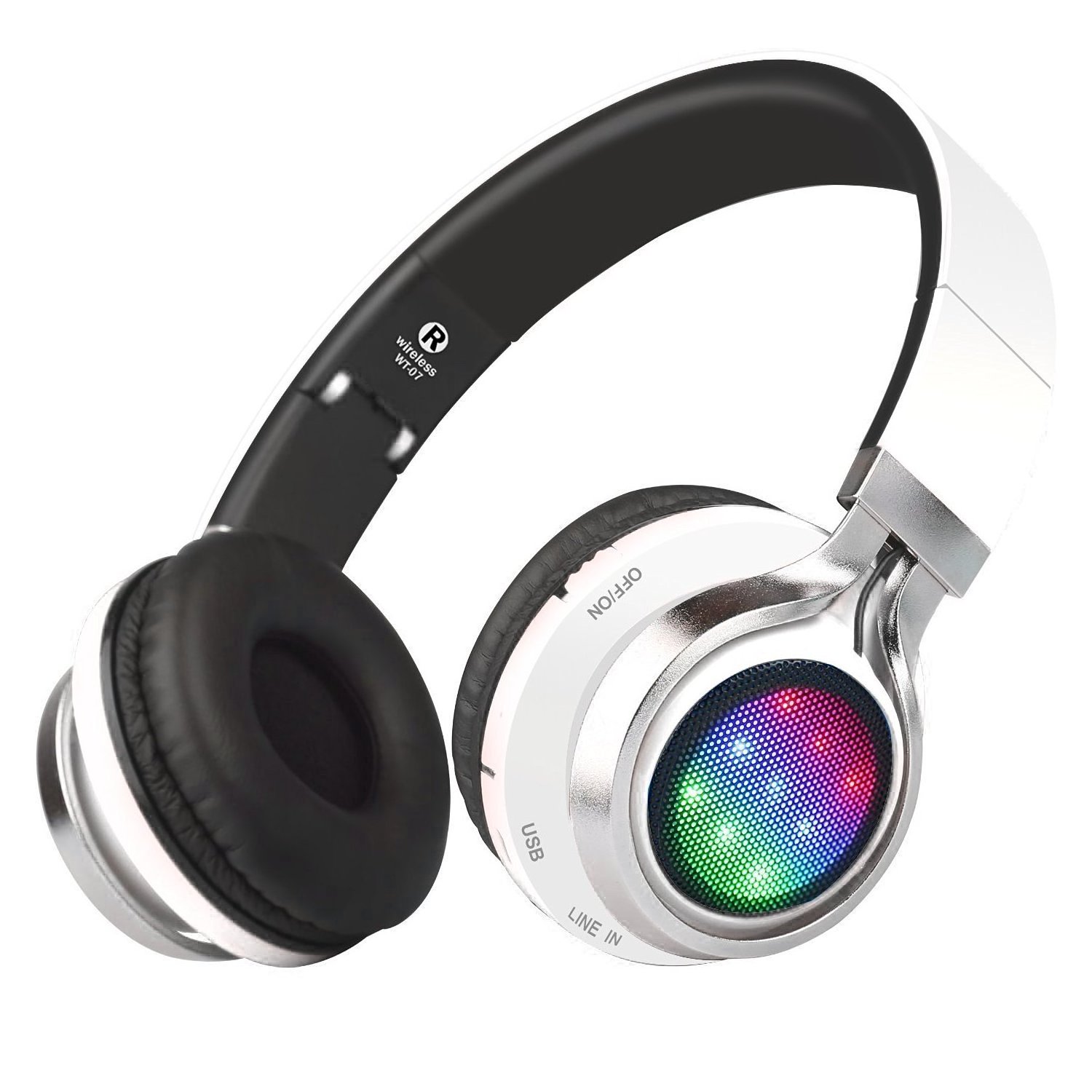 OEM LED stereo wireless bt super bass ANC HIFI sound headphone with active noise cancelling headphones