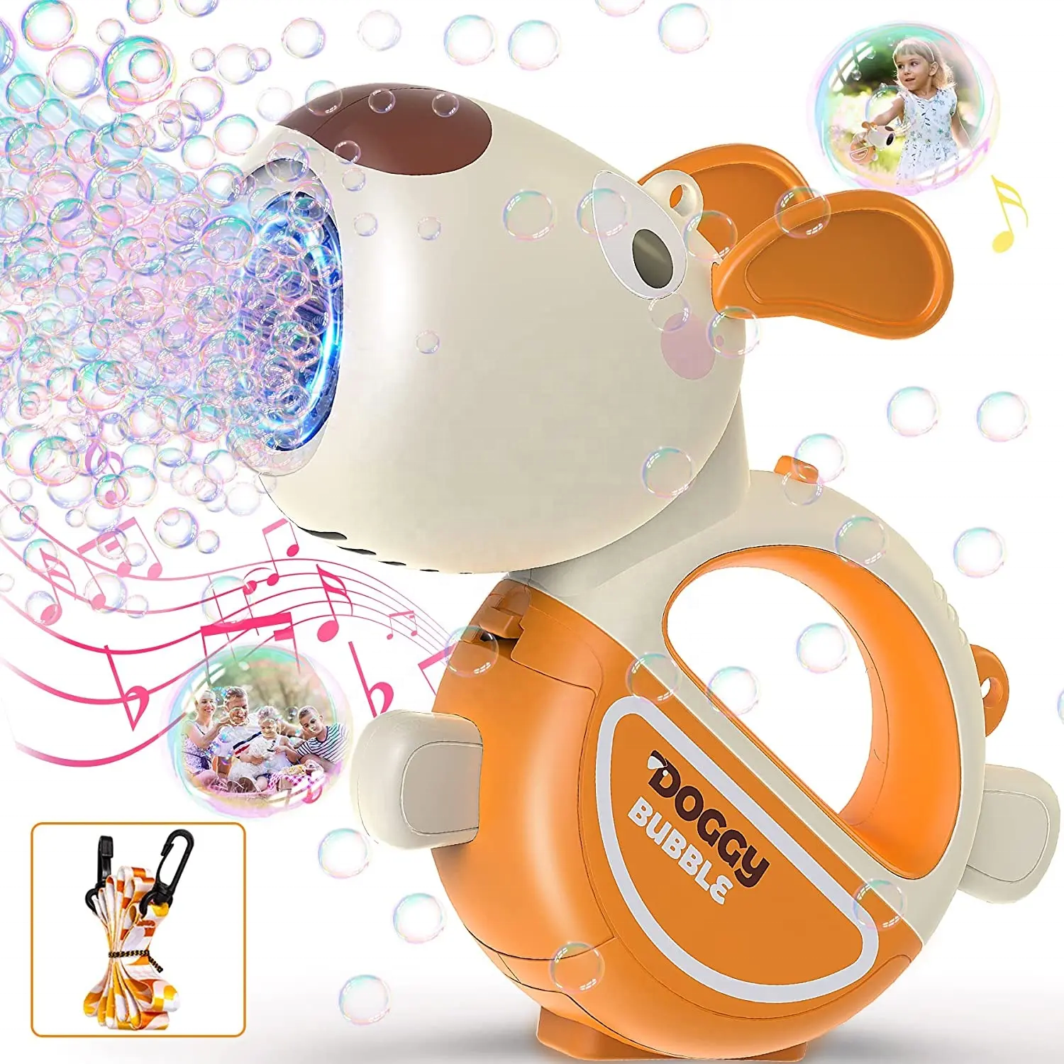 2024 Upgraded Bubble Machine Gun Toys for Toddlers Bubble Toys Blower for Bubble Blaster