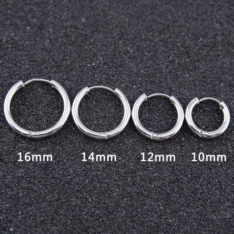 316L Surgical Stainless Steel Hoop Earrings Mens Womens Small Huggie Cartilage Hoop Earrings