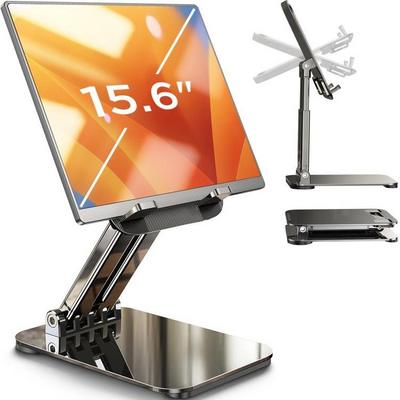 LISEN Fits iPad Stand Holder Adjustable Tablet Stand for Desk Portable Monitor Stand Tablet Holder Home Office