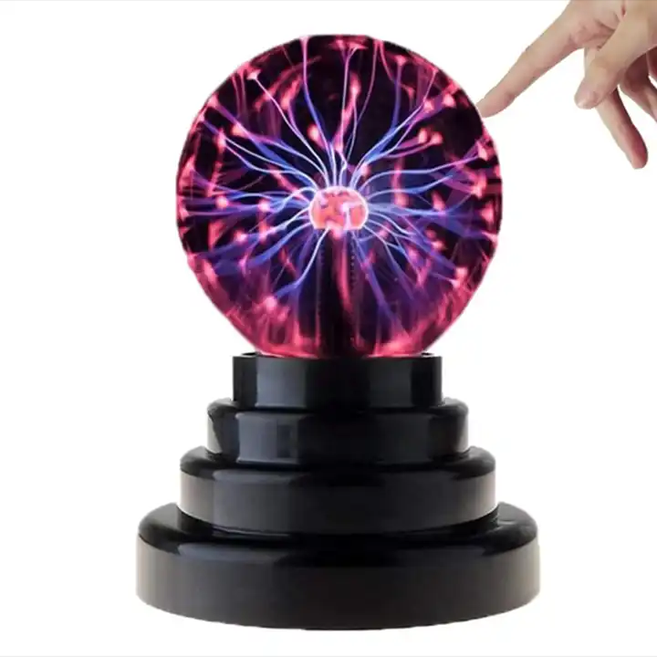 LED Projector Light Plasma Ball Lamp Light 3-8inch Desktop Magic Night Lamp Nebula Thunder Lightning with Touch&Sound Sensitive