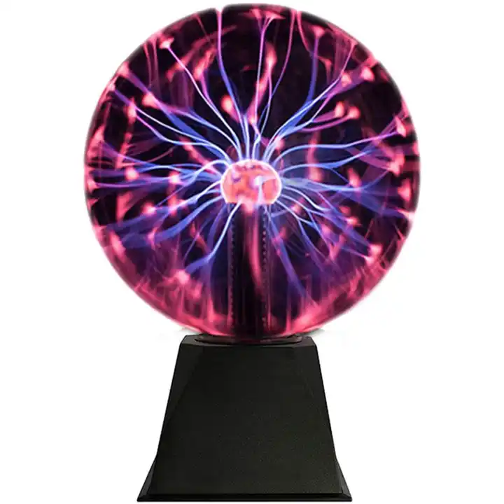 LED Projector Light Plasma Ball Lamp Light 3-8inch Desktop Magic Night Lamp Nebula Thunder Lightning with Touch&Sound Sensitive