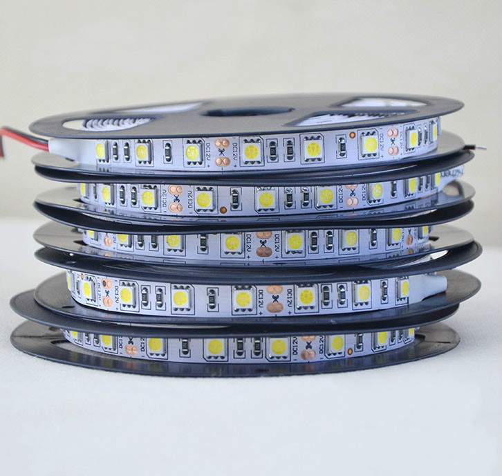 Dc 12V 24V Cool White LED Strip 5050 SMD 6500K White Factory Price LED Tape Light