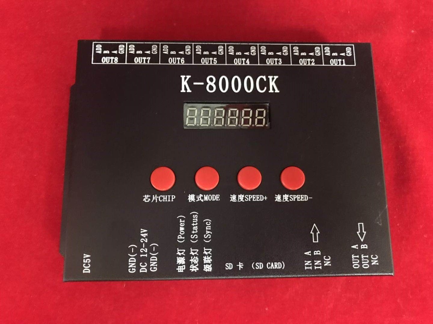 SD Card T-8000 TTL Programmable Led RGB Pixel Controller for Digital LED Strip/Module/Screen