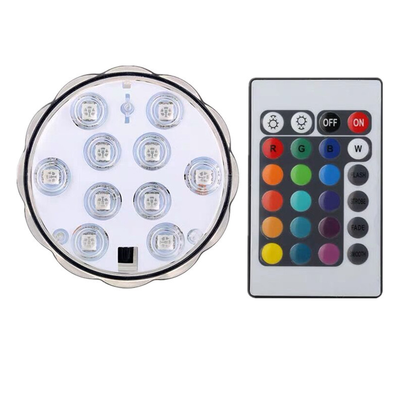 LED Lights Battery Operated RGB Color Changing Party Light with Remote Control for Vase Base, Wedding, Christmas