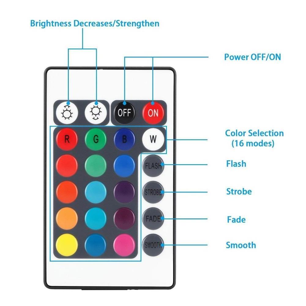 LED Lights Battery Operated RGB Color Changing Party Light with Remote Control for Vase Base, Wedding, Christmas