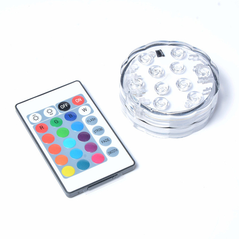 LED Lights Battery Operated RGB Color Changing Party Light with Remote Control for Vase Base, Wedding, Christmas