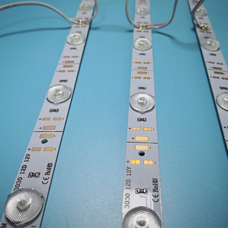 12V 24V LED Backlight Lens Diffusion Reflection SMD 3030 Led Strip Bar with Lens for Fabric Light Box