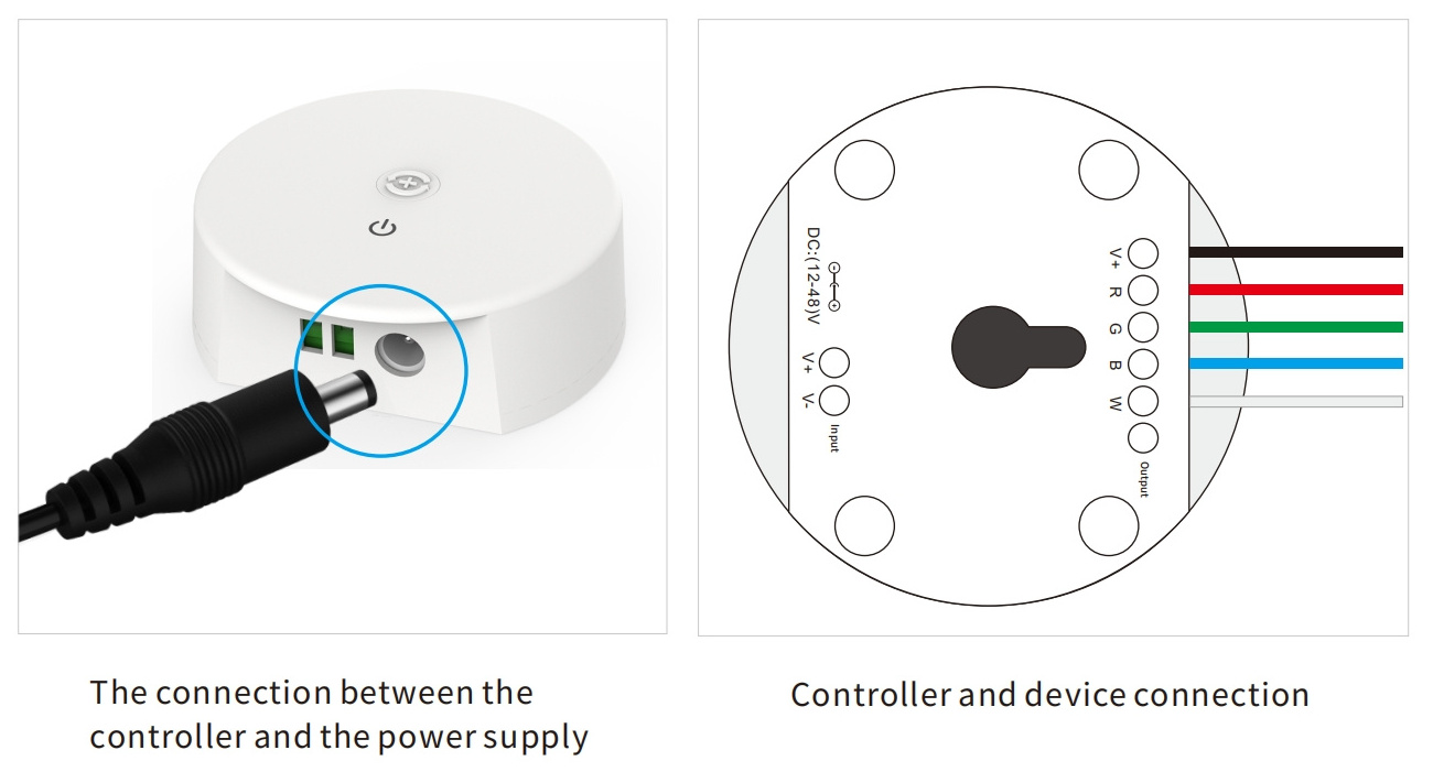 Single Color RGB DC12-48V UFO LED Controller RGB Smart Wifi APP LED Strip Music Controller