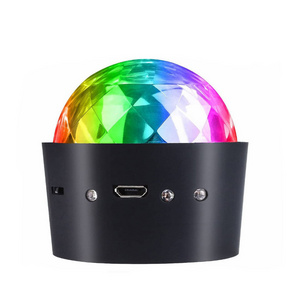 Mini Disco Light Sound Activated Multi-Color Battery Operated RGB Disco Ball Light