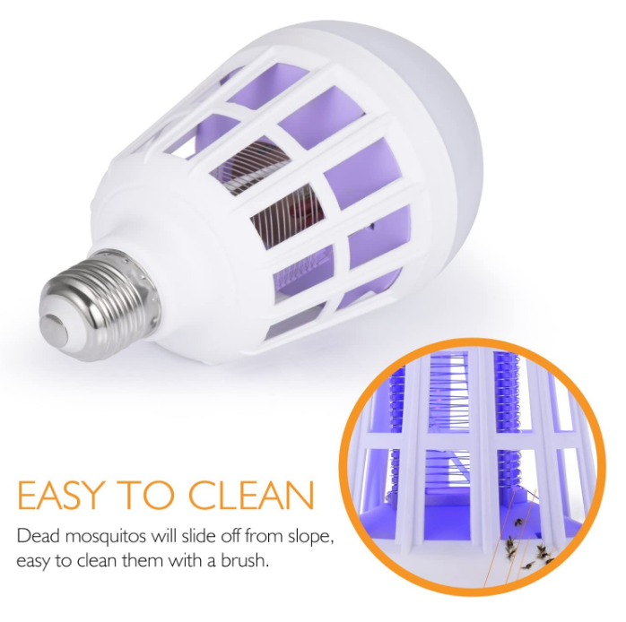 2 in 1 Mosquito Killer Lamp Bug Zappers Light Bulb Electronic Insect & Fly Killer for Home Kitchen Indoor Outdoor