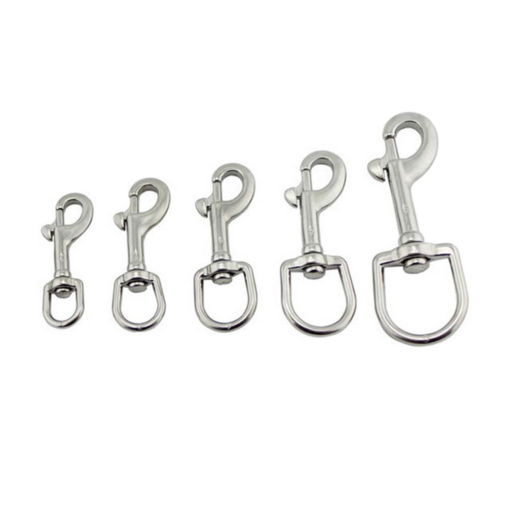 Scuba Diving 316 Stainless Steel Swivel Eye Bolt Snap Hook Clip Marine Boats Swivel Bolt Snap Hook for Outdoor Water Sports