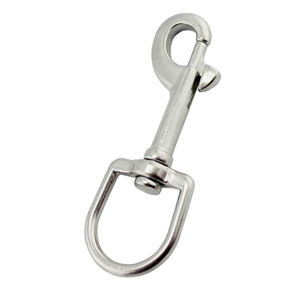 Scuba Diving 316 Stainless Steel Swivel Eye Bolt Snap Hook Clip Marine Boats Swivel Bolt Snap Hook for Outdoor Water Sports