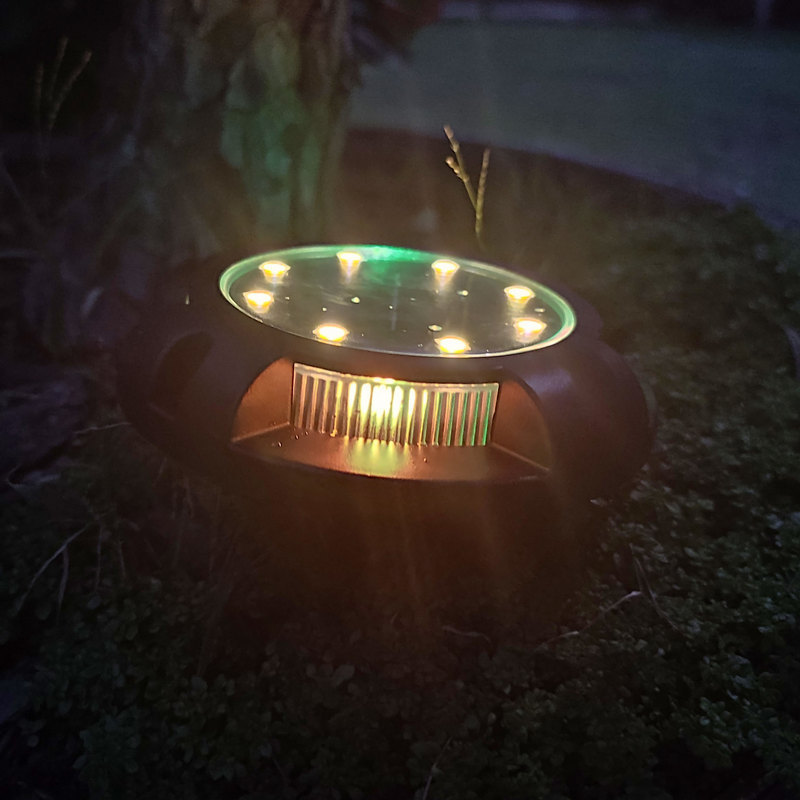 2022 New Solar Garden Lamp Waterproof IP65 Floor Pathway Lawn Disk Landscape Solar Light Outdoor Garden Solar Street Lights