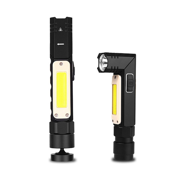 Rechargeable  Rotate Portable Magnetic Light Flashlights with Magnetic Base LED Work Light